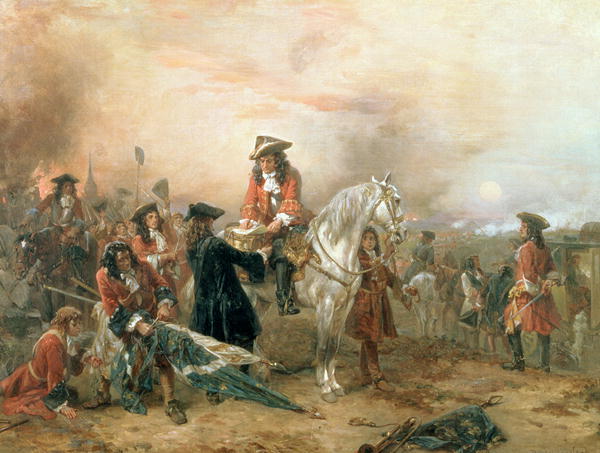 Battle of Blenheim - Duke of Marlborough delivers dispatch to wife Sarah Churchill, 1704 CE, August 13 (Robert Alexander Hillingford) (1825-1904)